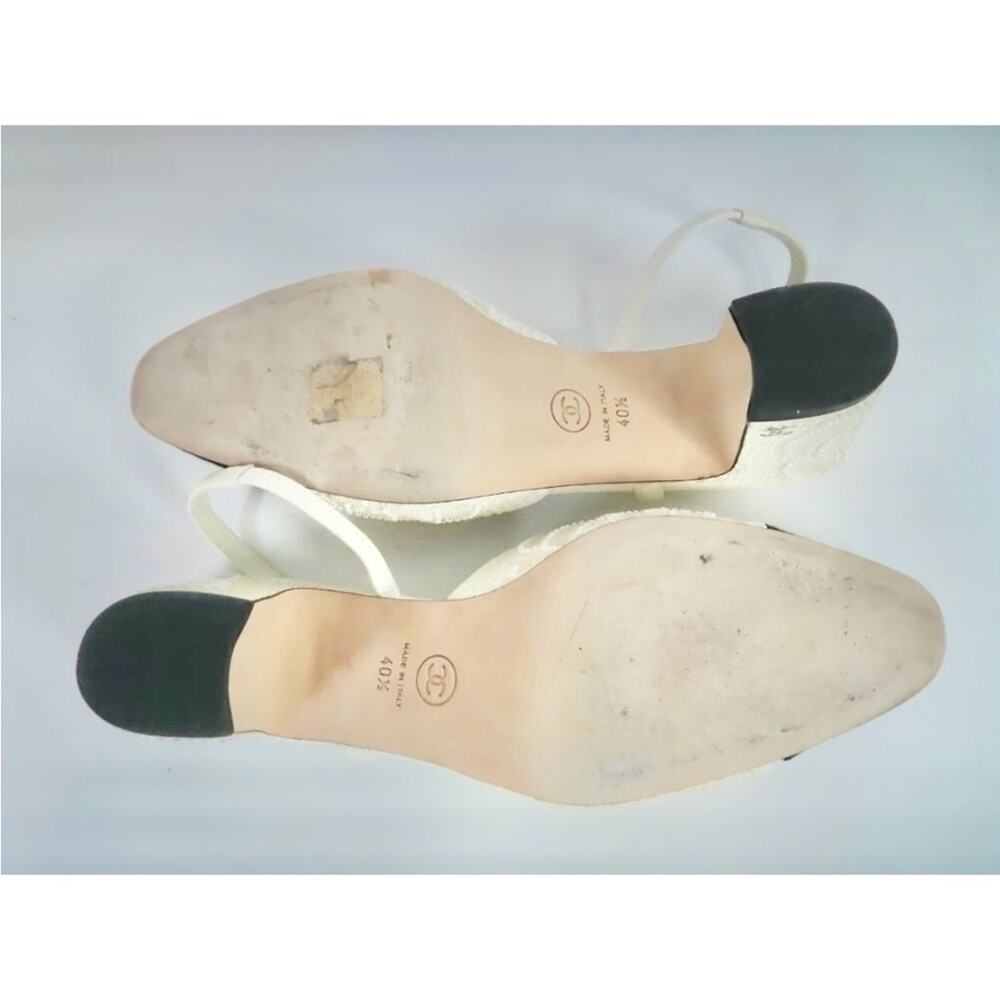 Chanel 2024 embellished slingback heels 39.5 - Picture 7 of 12